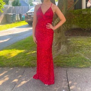 Scala 47551- Red Size 4 Prom Dress- Worn Once